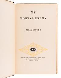 CATHER, Willa (1873-1947). A group of 3 works, comprising: