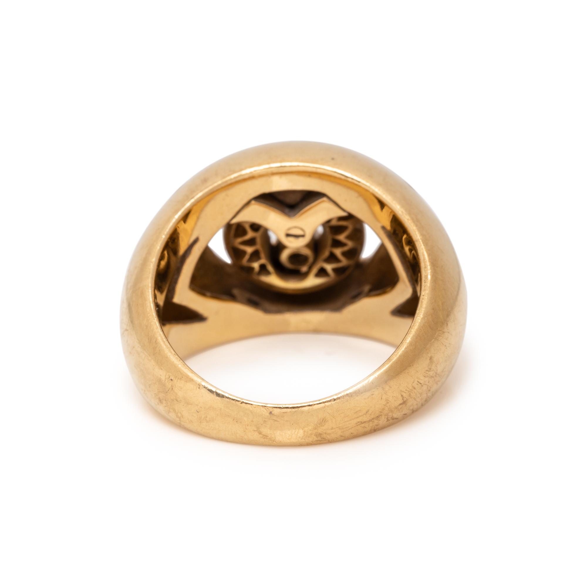 BULGARI, YELLOW GOLD AND DIAMOND 'ABBRACCIO' RING