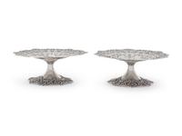 A Pair of American Silver Tazze