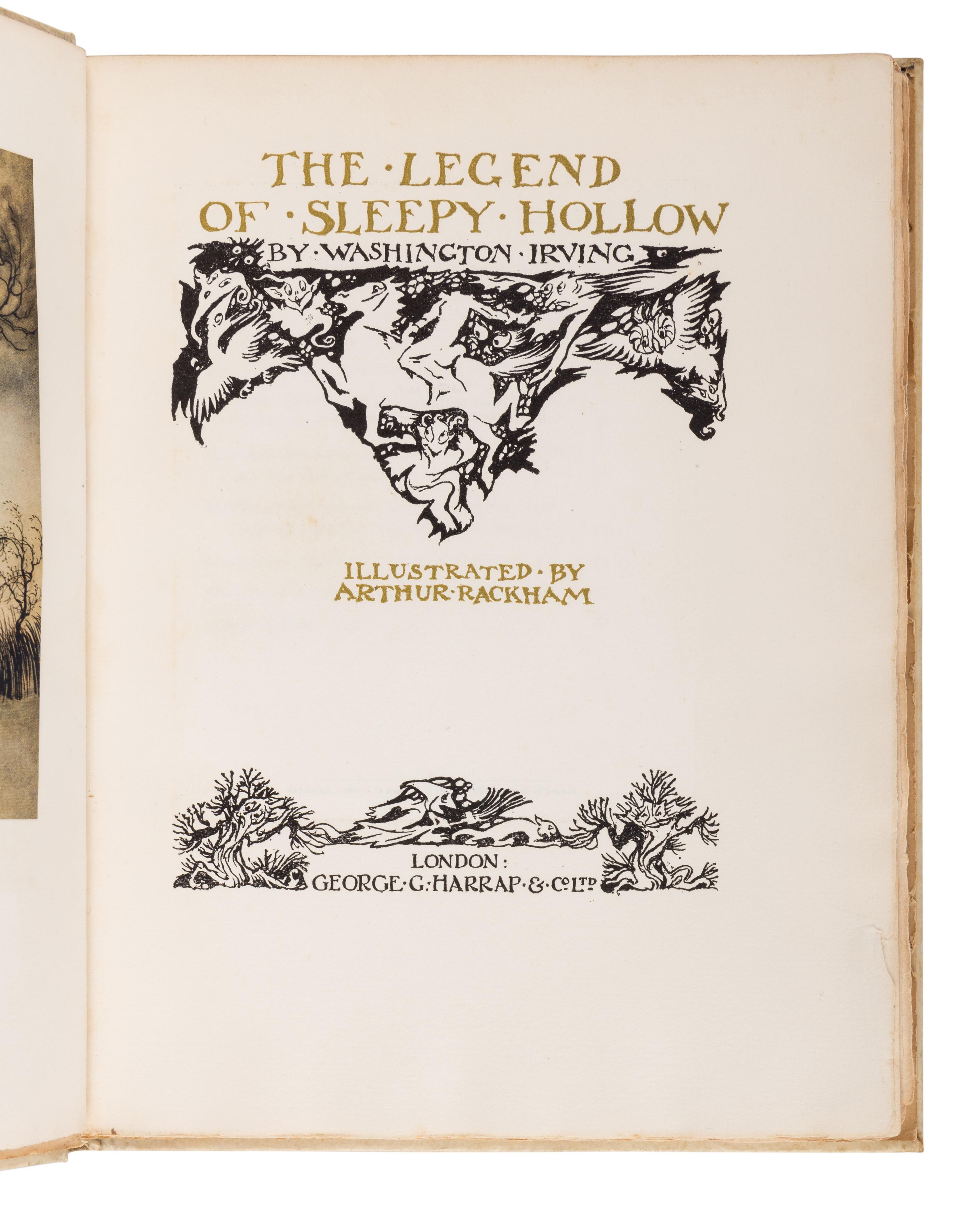 [RACKHAM, Arthur (1867-1939)]. IRVING, Washington (1783-1859). The Legend of Sleepy Hollow . London: George G. Harrap, 1928.
