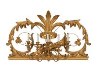 A Large Italian Neoclassical Giltwood and Gesso Five-Light Wall Sconce