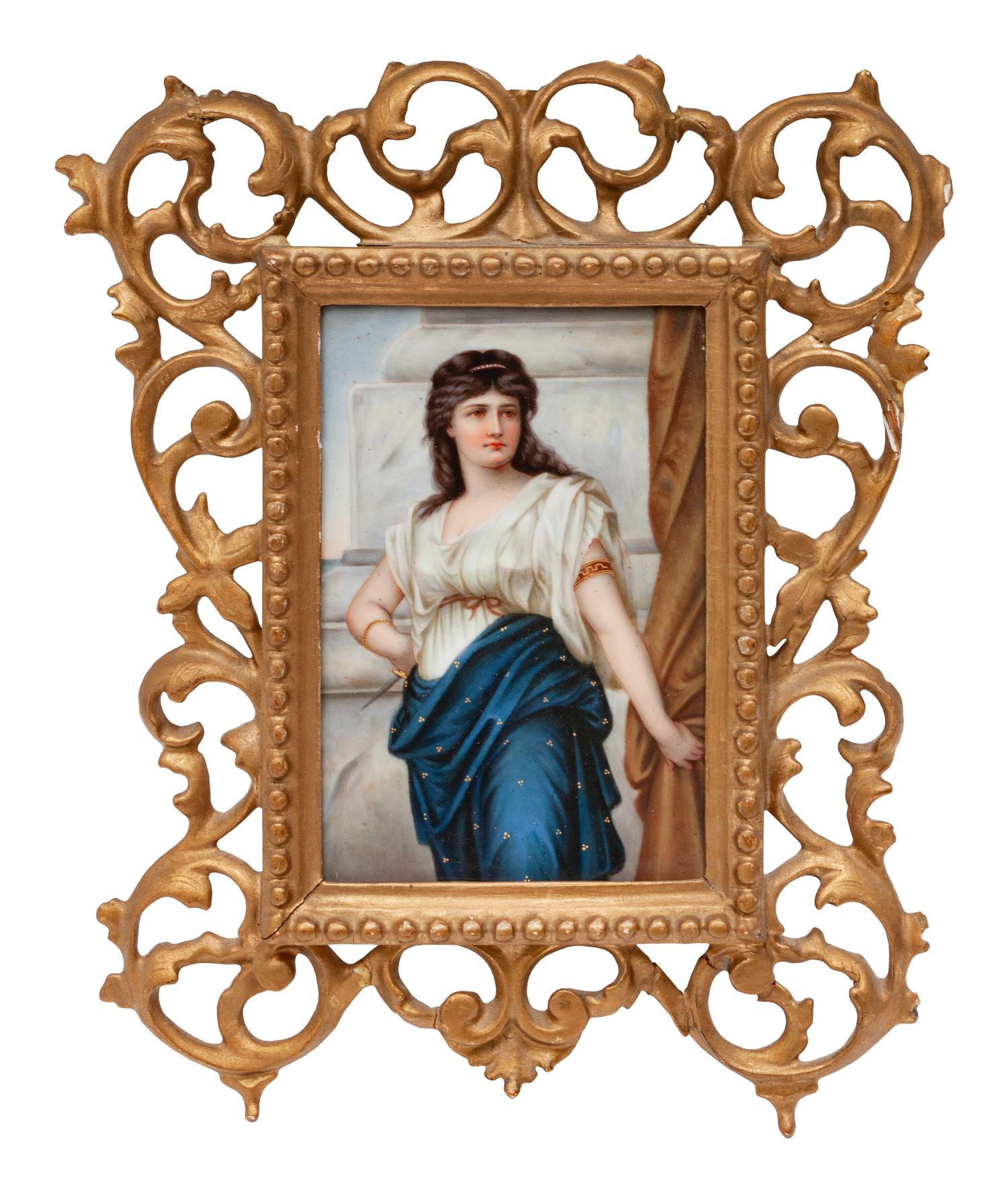A Continental Porcelain Plaque of Medea, After Nathaniel Sichel