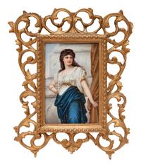 A Continental Porcelain Plaque of Medea, After Nathaniel Sichel