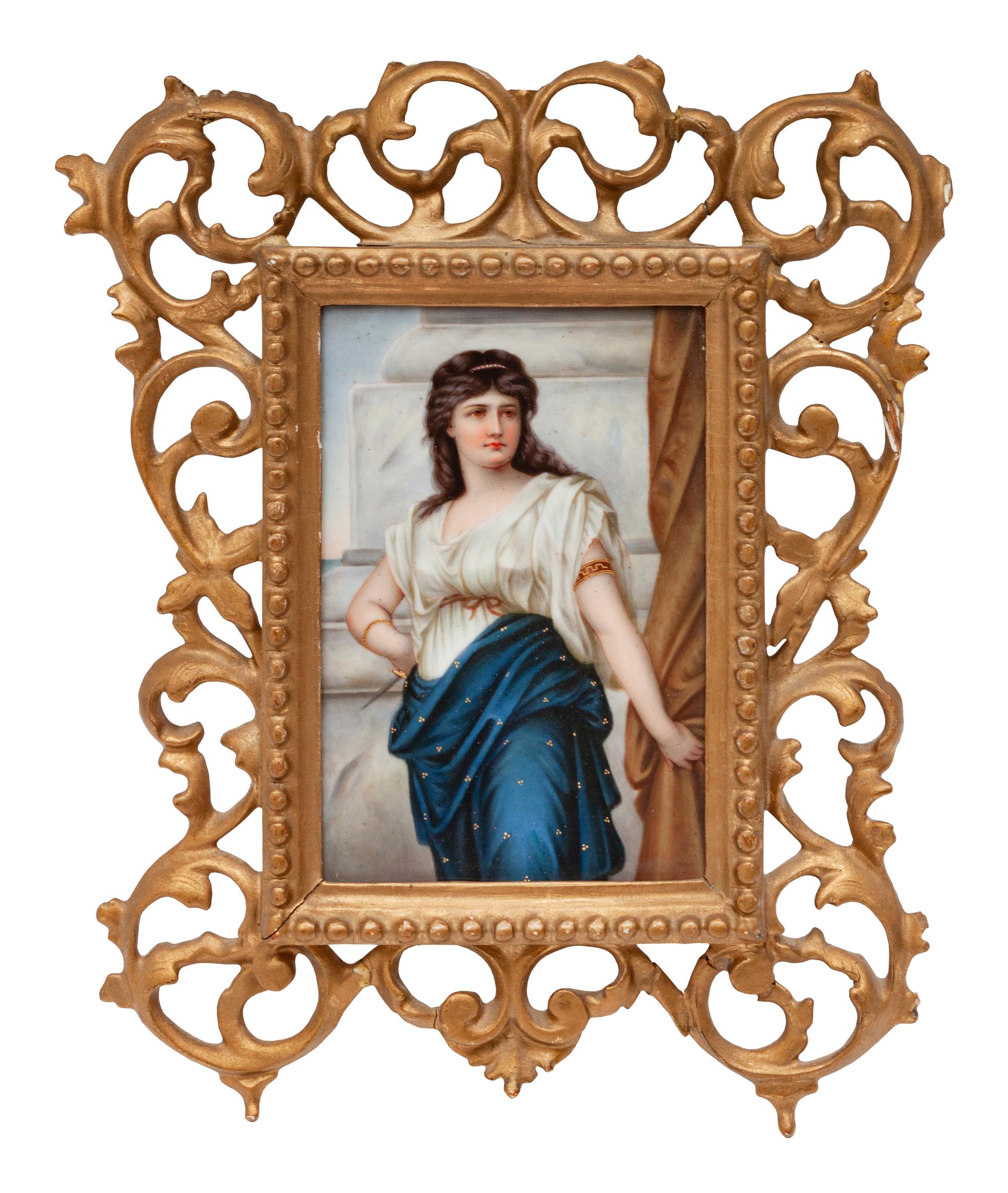 A Continental Porcelain Plaque of Medea, After Nathaniel Sichel