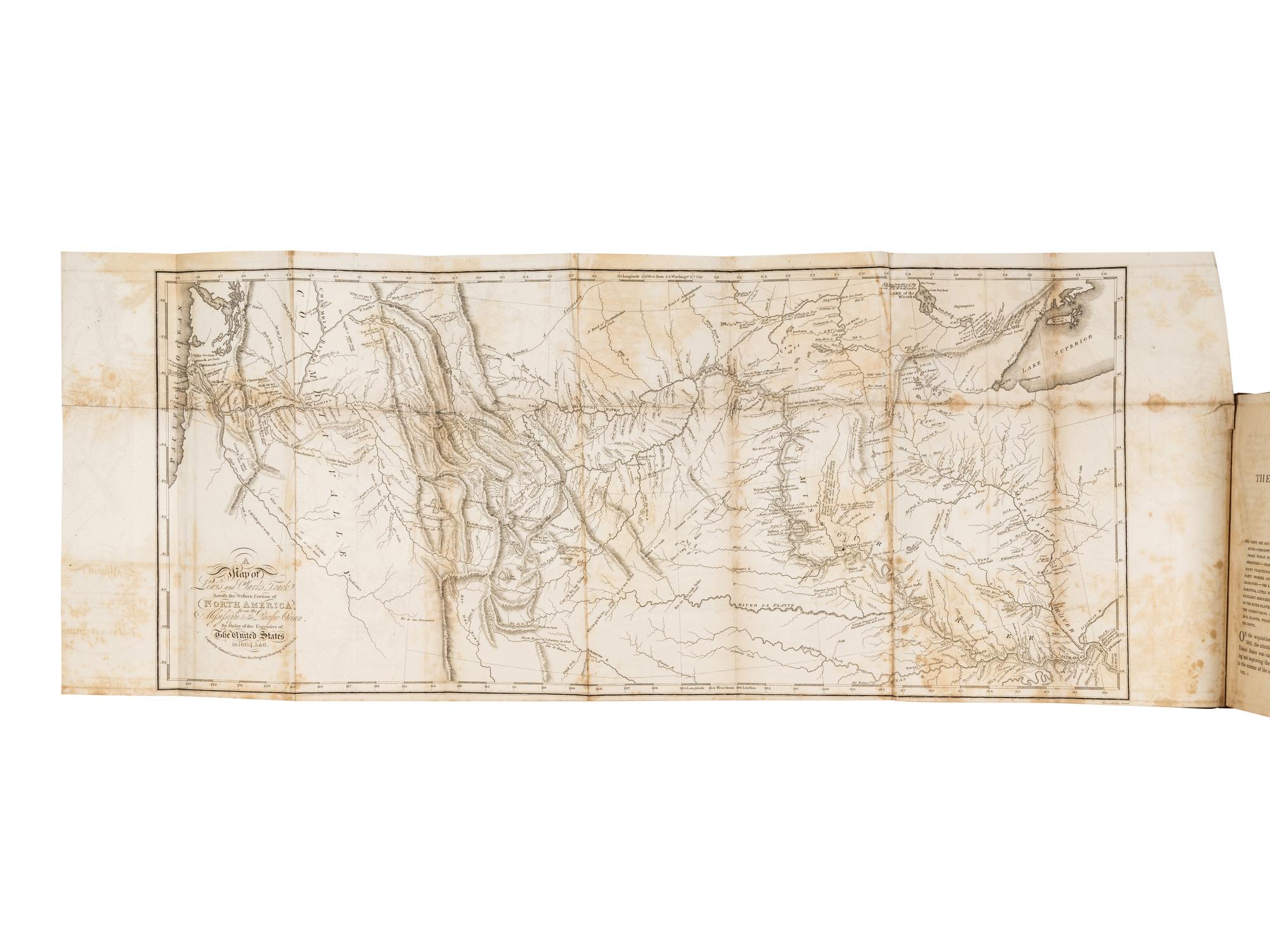 LEWIS, Meriwether (1774-1809) and William CLARK (1770-1838). Travels to the Source of the Missouri River, and Across the American Continent to the Pacific Ocean... in the years 1804, 1805, and 1806 . London: Longman, Hurst, Rees, Orme, and Brown, 1817.
