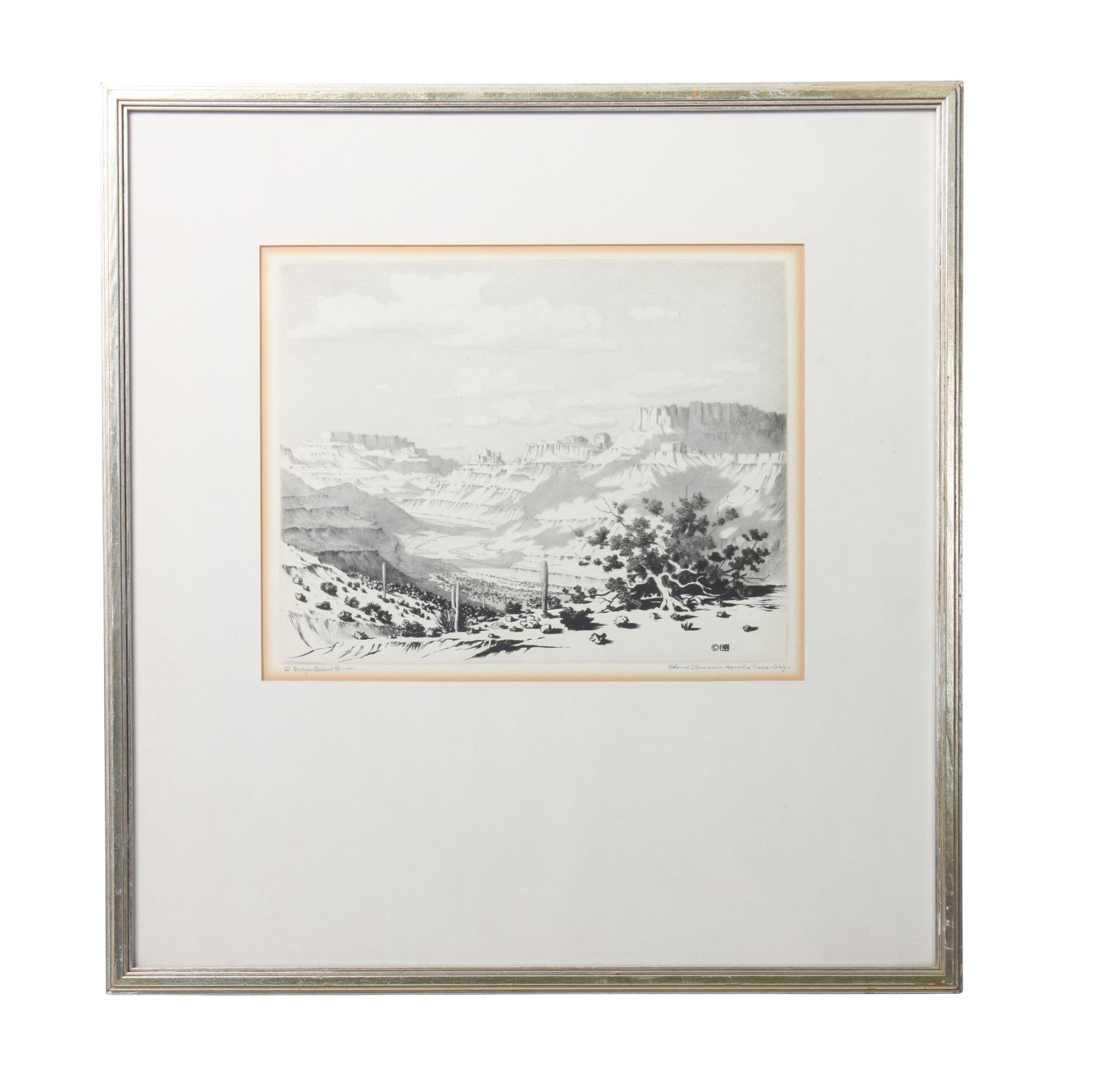 George Elbert Burr, (American, 1859-1939), Cloud Shadows- Apache Trail- Ariz.
