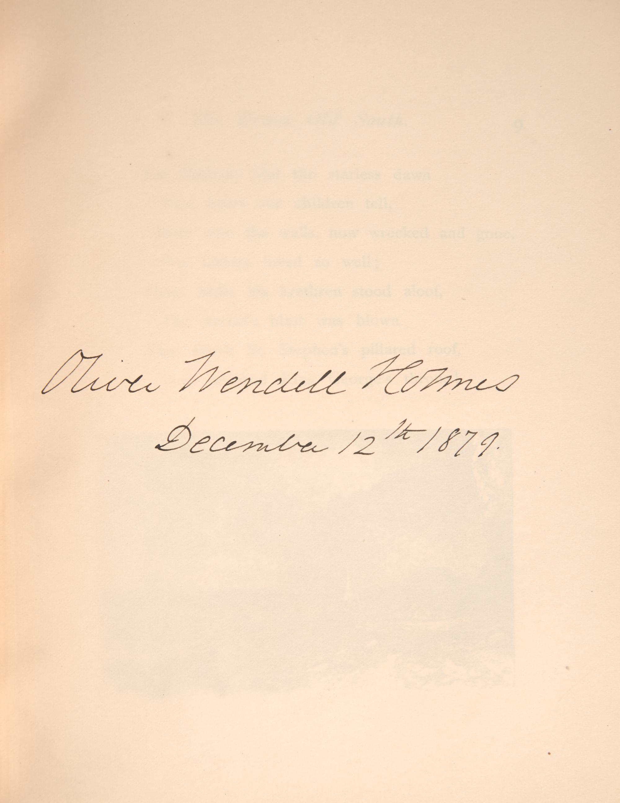 [Literature] Longfellow, Henry Wadsworth, and Oliver Wendell Holmes, et al. Poems of The "Old South"