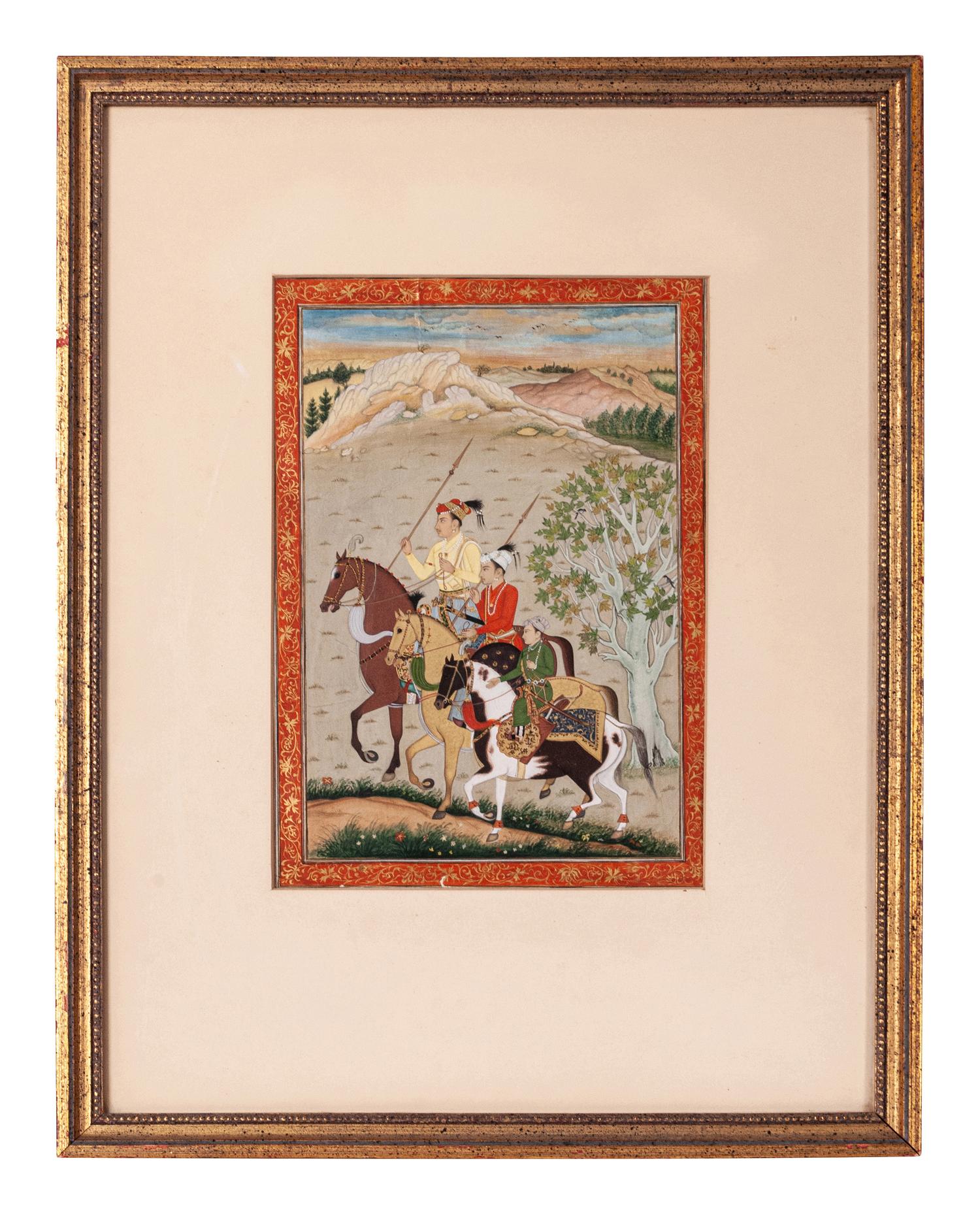 Three Indian Miniature Paintings