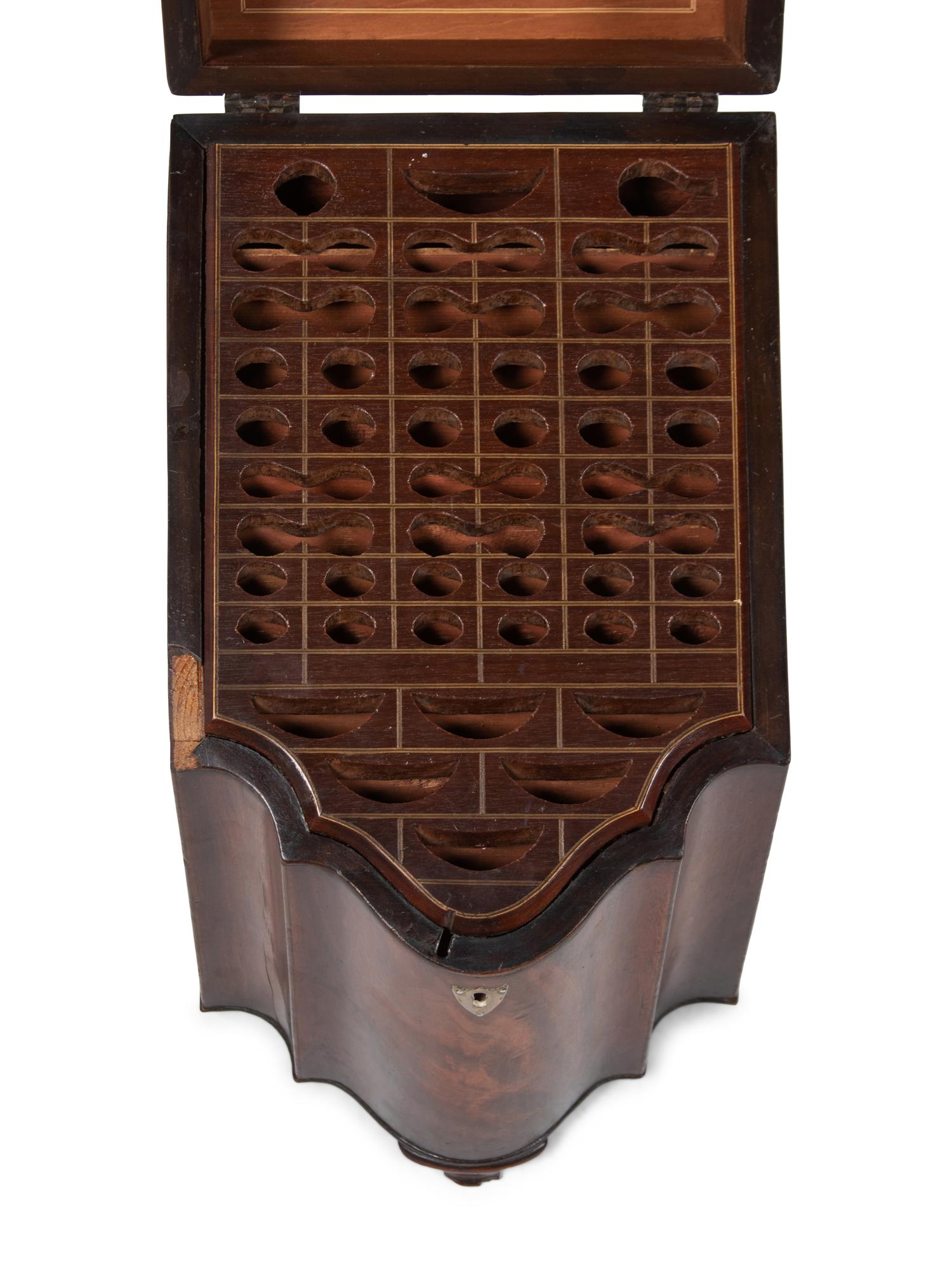 A George III Mahogany Cutlery Box