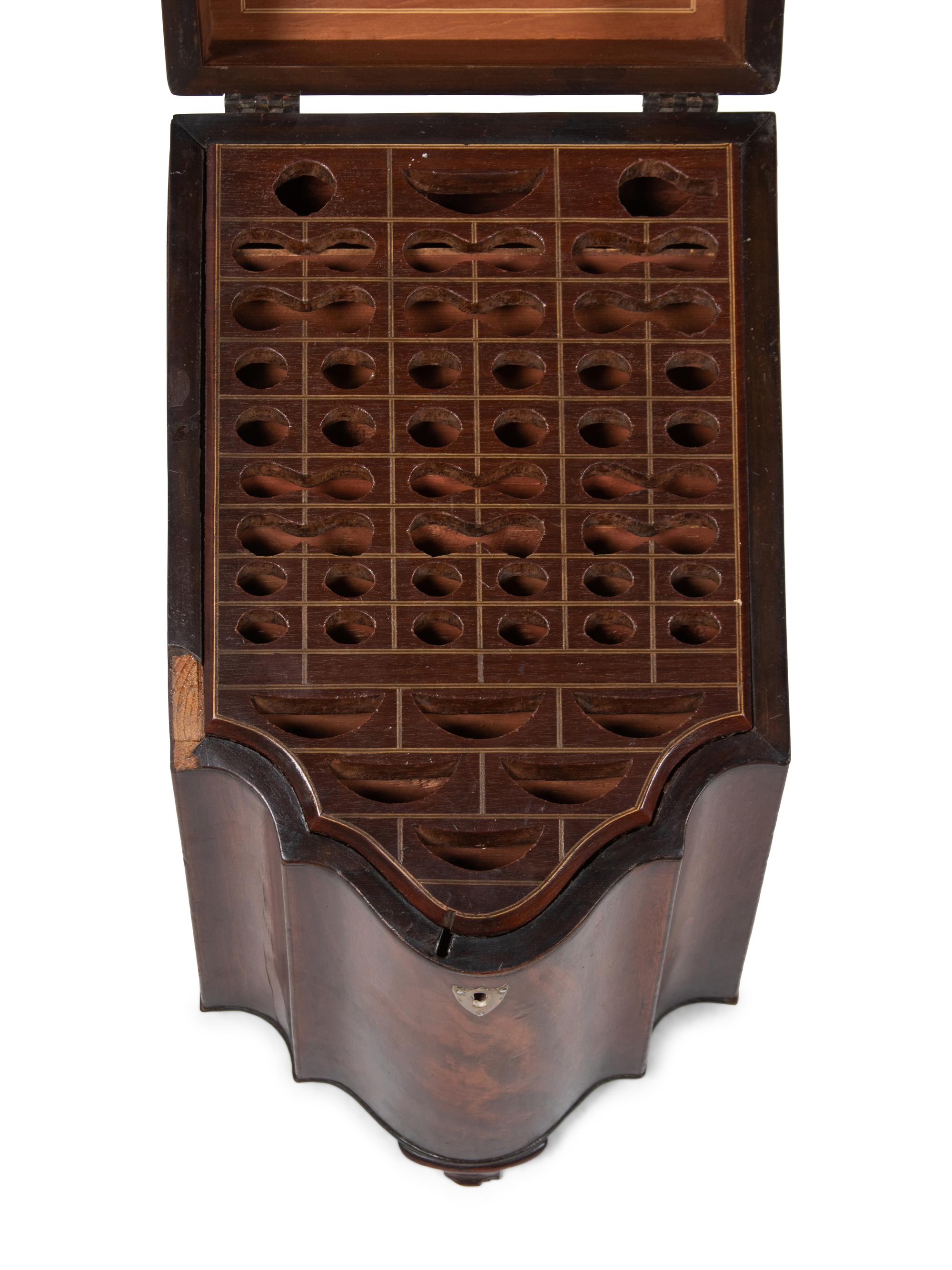 A George III Mahogany Cutlery Box