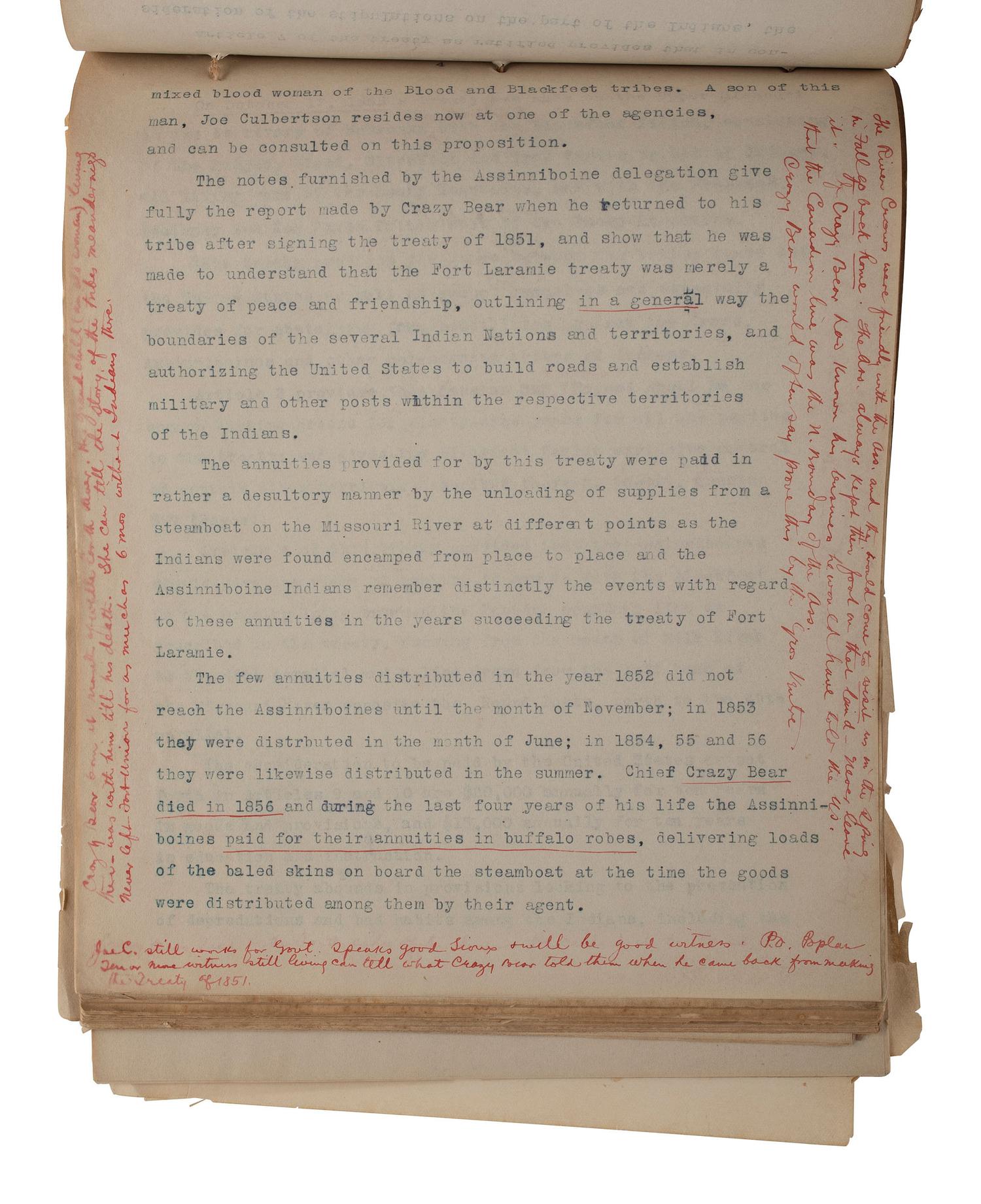 [NATIVE AMERICAN]. Papers associated with the Sioux, Assiniboine, and Ponca Nations, ca early 1900s.