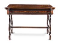 An Italian Baroque Walnut Desk Height 38 x width 56 5/8 x depth 28 1/2 inches. — 17TH CENTURY, THE BASE LATER