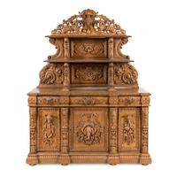A French Carved Oak Hunt Board