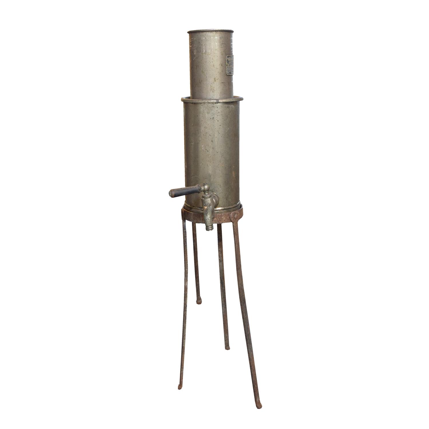 A Copper and Iron Vessel from the Lisotto Grappa Distillery 7" W x 12" D x 29" H — Italy, 20th Century