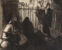 Untitled (Refugees Sheltering among Ruins), c. 1917