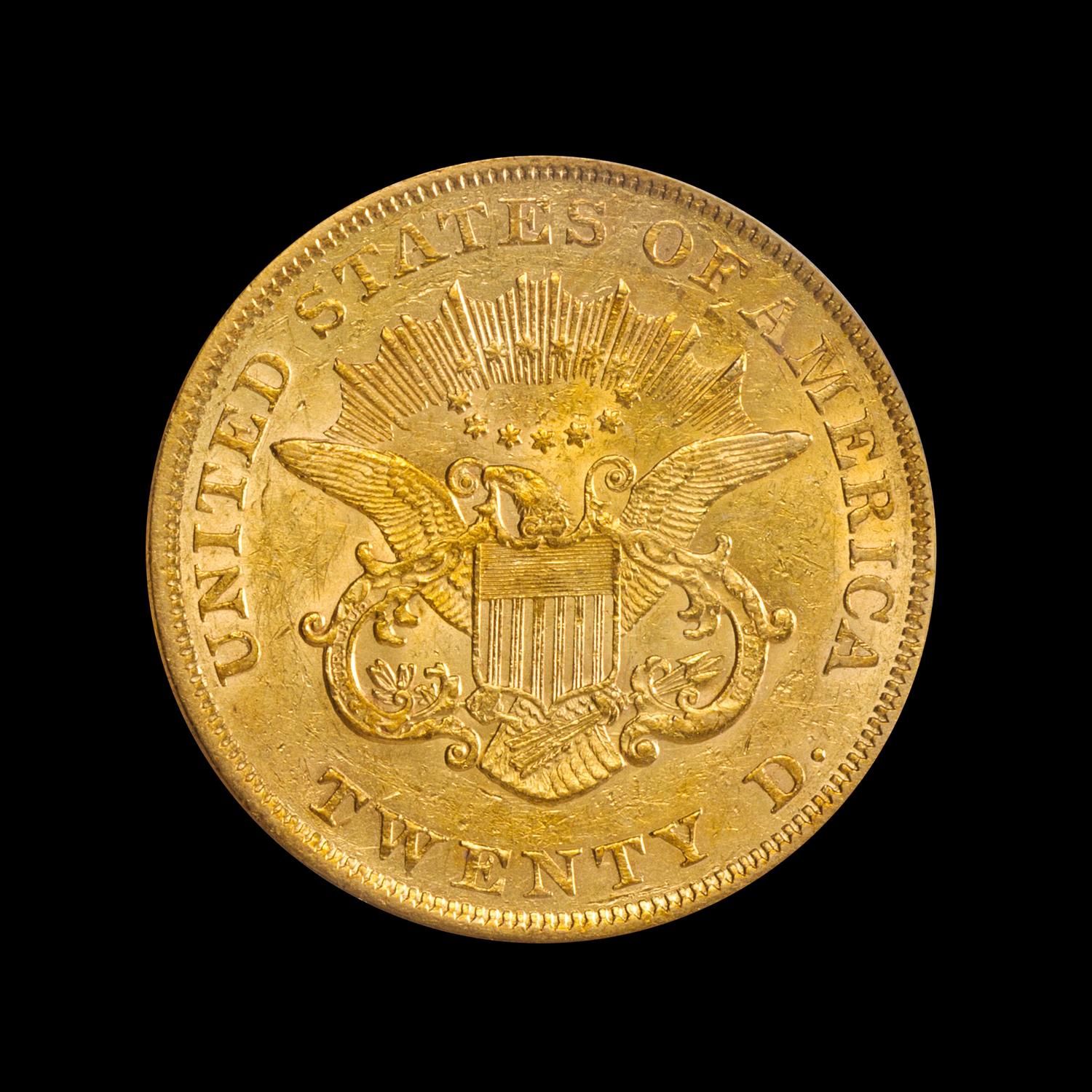 A United States 1855 Liberty Head $20 Gold Coin