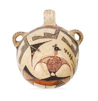 An Acoma Canteen Height 9 x diameter 8 1/4 inches.