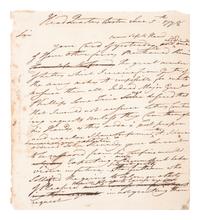 [REVOLUTIONARY WAR]. HEATH, General William (1737-1814). Letter from General Heath, 1778.