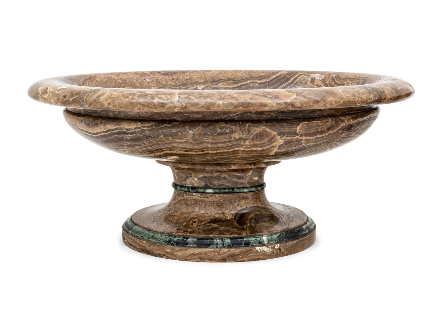 A Pair of Italian Alabaster Tazze