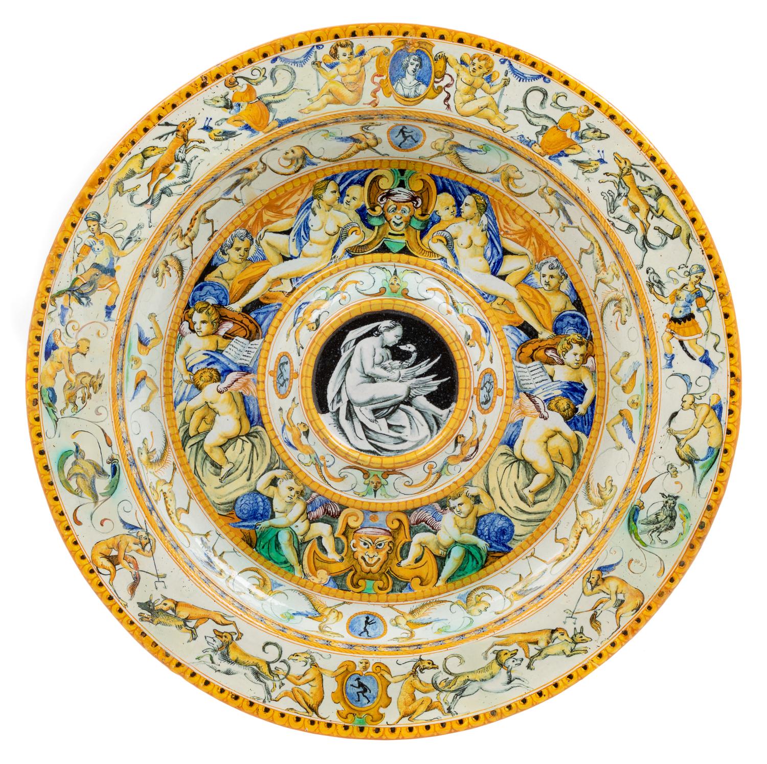 An Italian Majolica Charger Diameter 18 inches. — 19TH CENTURY