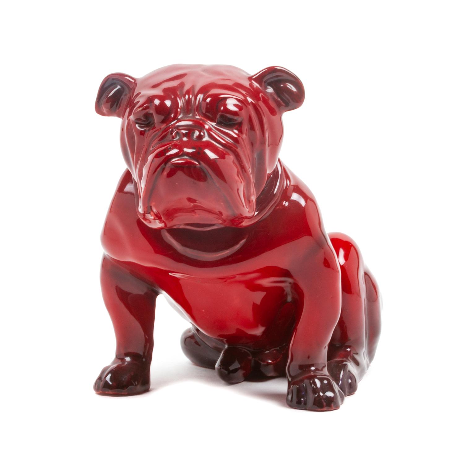 A Royal Doulton Flambe Bulldog Height 5 1/2 inches.
