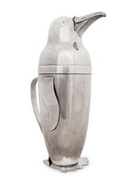 A Napier Penguin Silver-Plate Cocktail Shaker