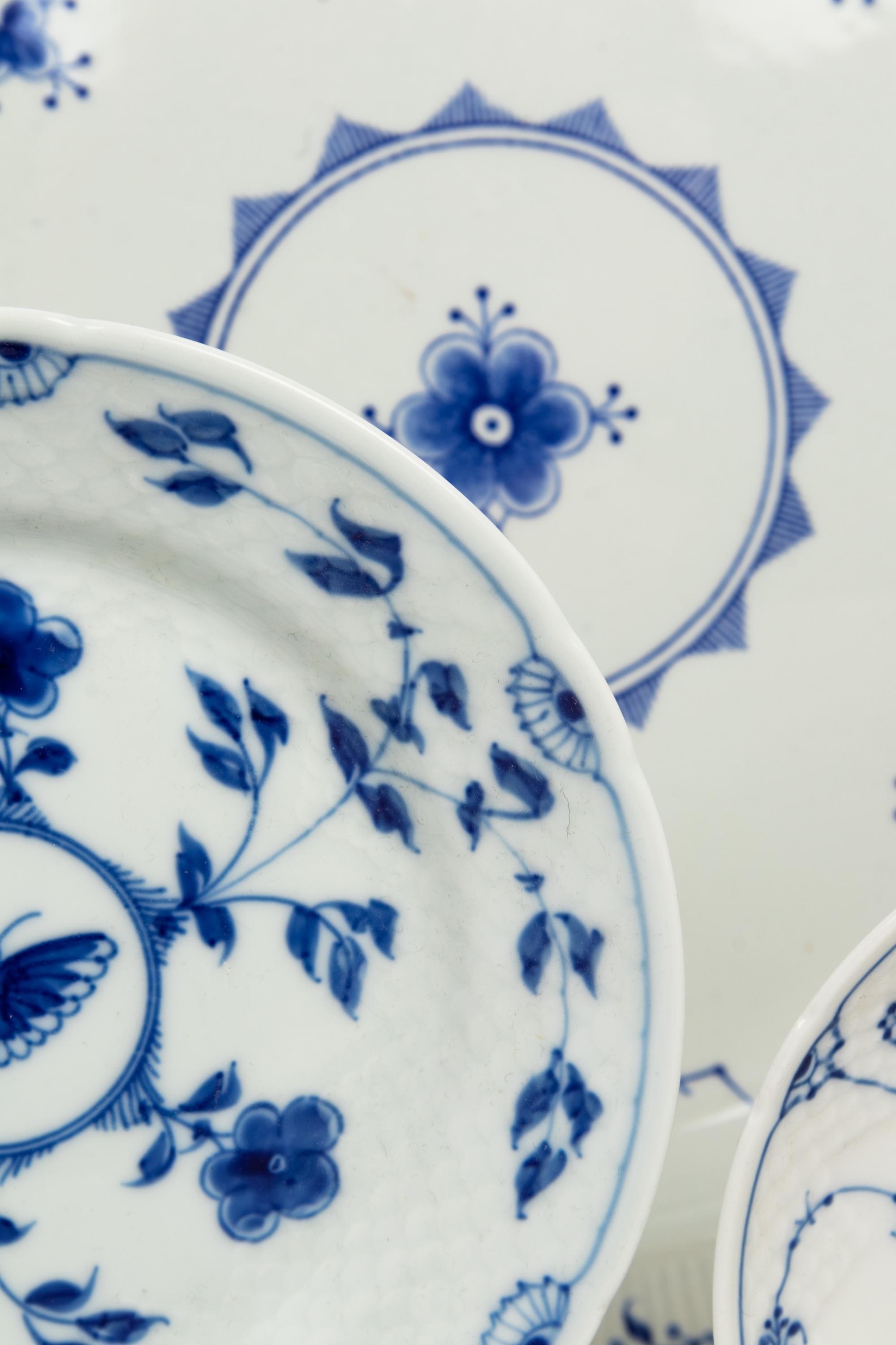 A Bing and Grondahl Blue Traditional Porcelain Dinner Service