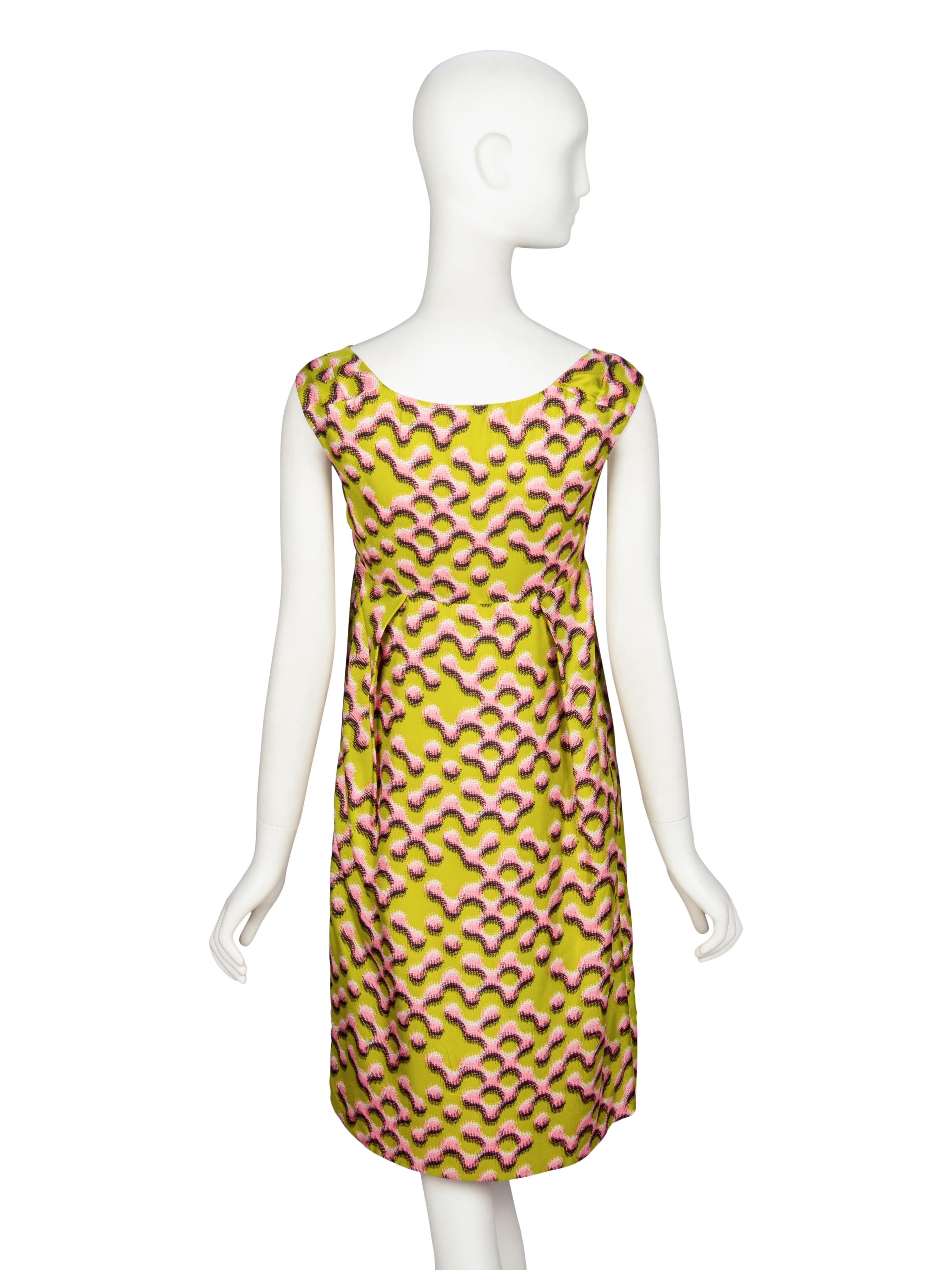PRADA, PRINTED SILK DRESS, A/W 2015