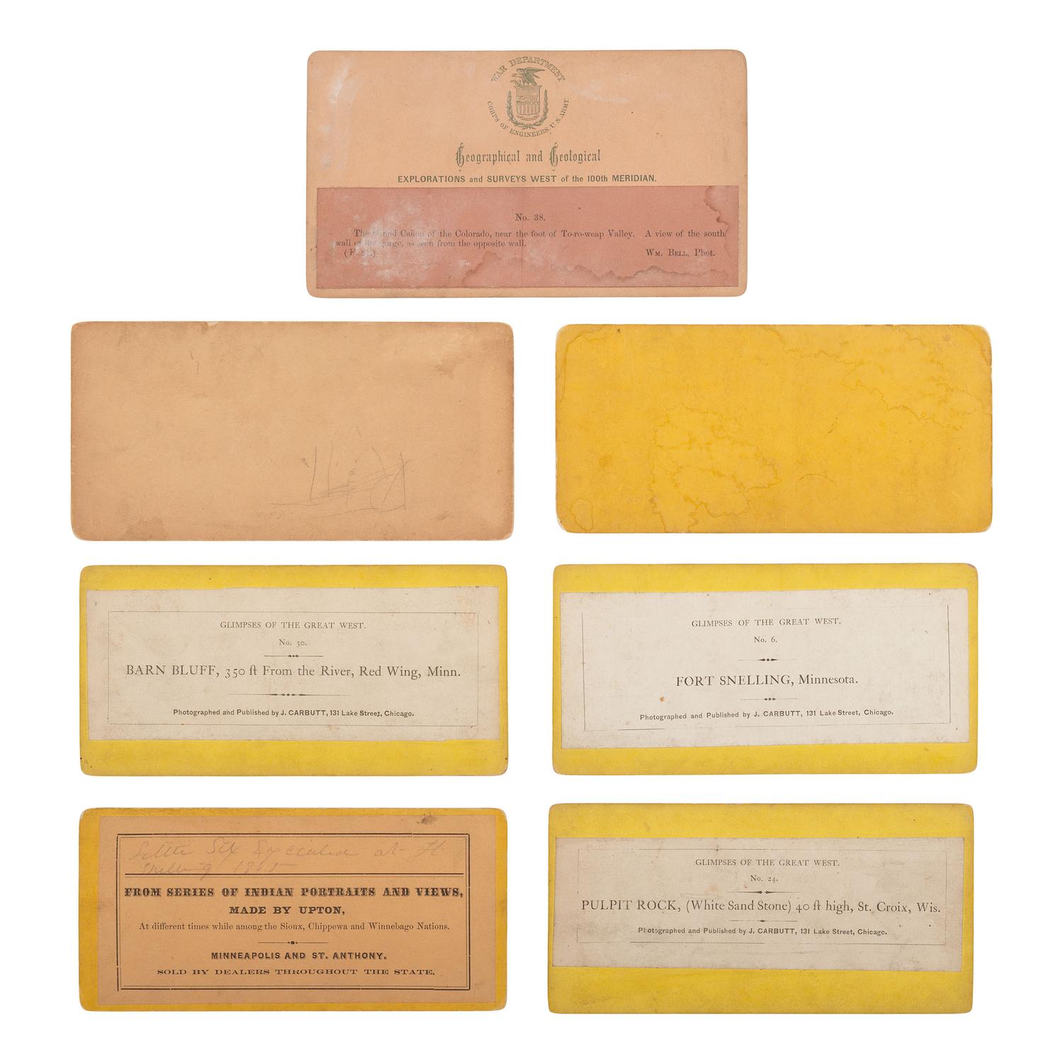 [Native Americana] Group of 7 Stereoviews of Native Americans and Western U.S. incl. Little Six