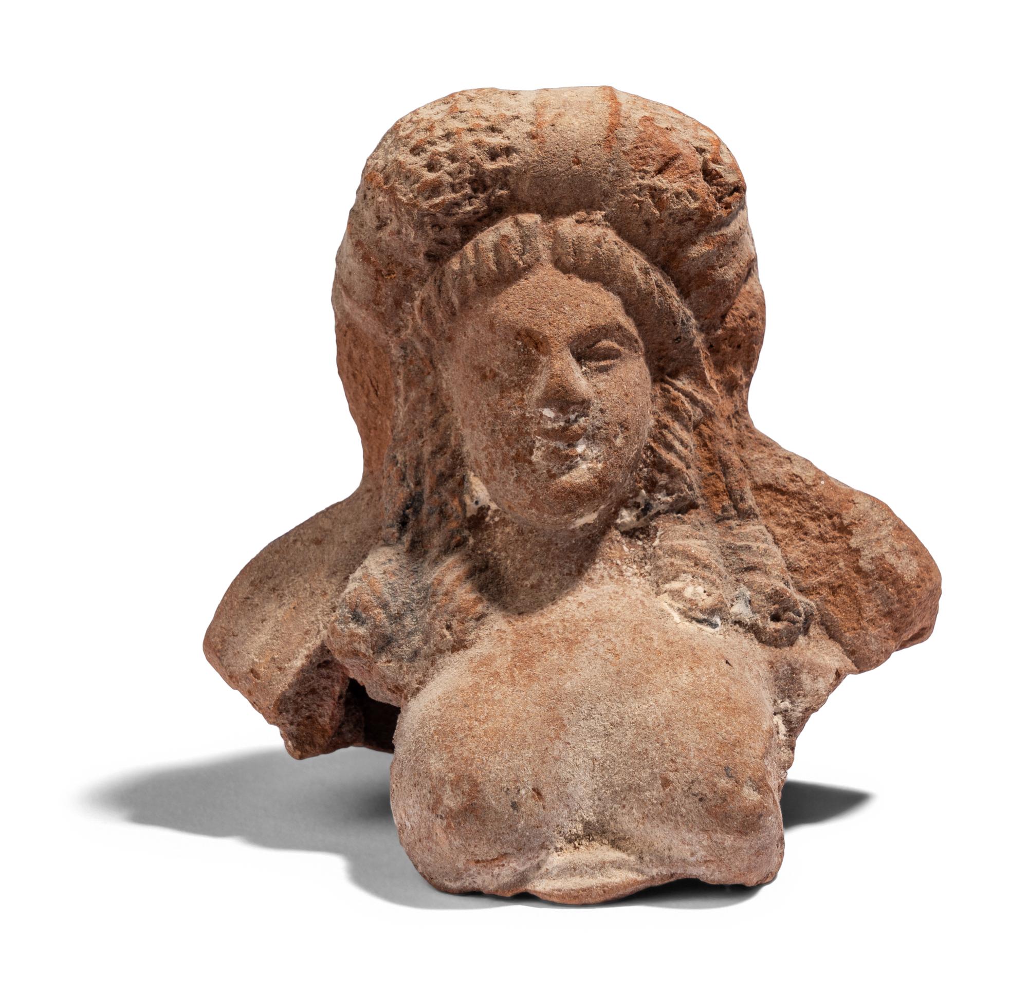 An Egyptian Terracotta Bust of Baubo