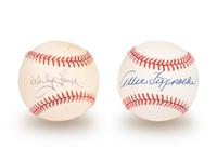 A Group of Whitey Ford and Allie Reynolds Single Signed Autograph Baseballs (Beckett Authentication Services Certified),