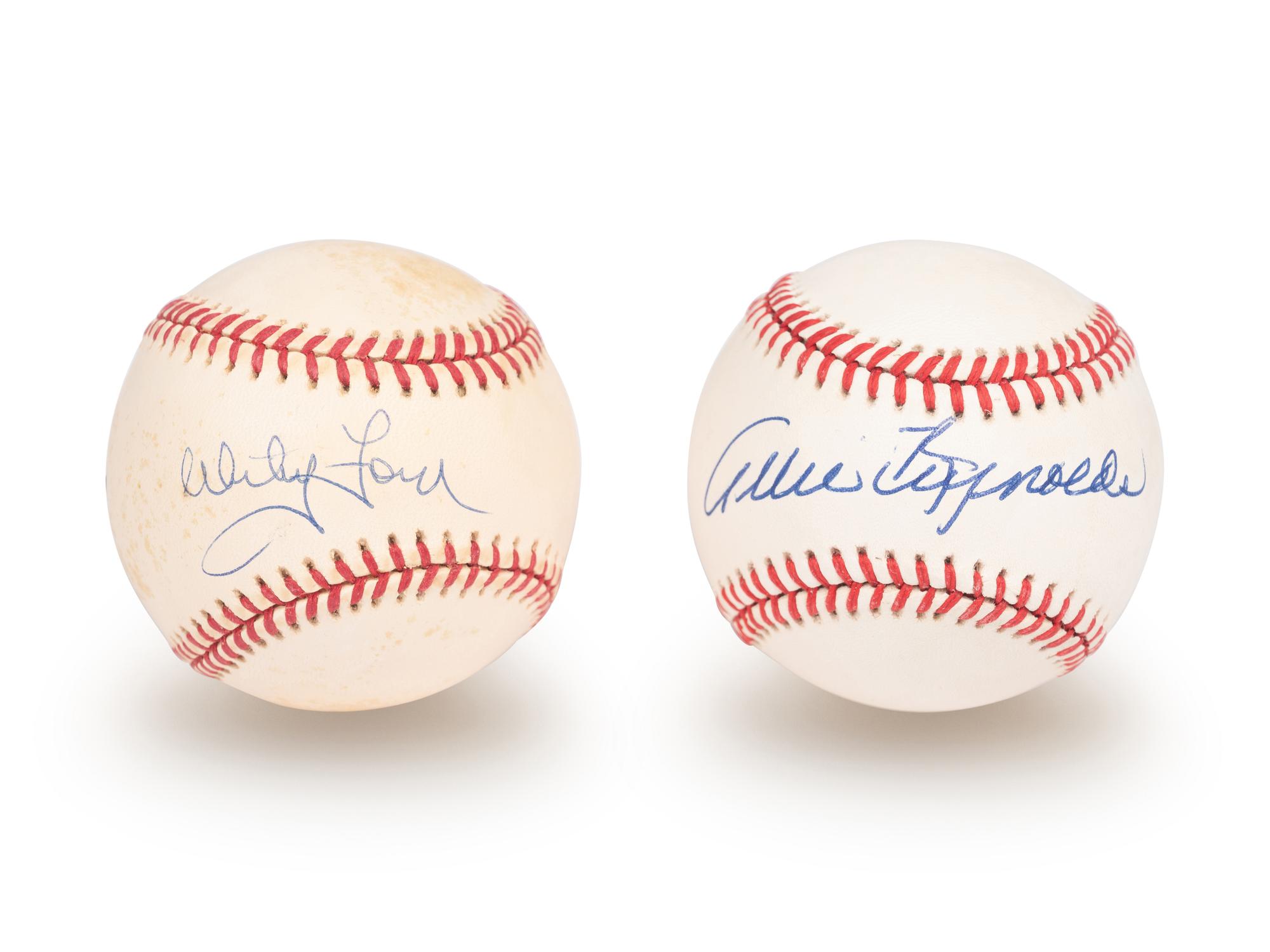 A Group of Whitey Ford and Allie Reynolds Single Signed Autograph Baseballs (Beckett Authentication Services Certified),
