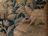 A Continental Wool Verdure Tapestry Fragment