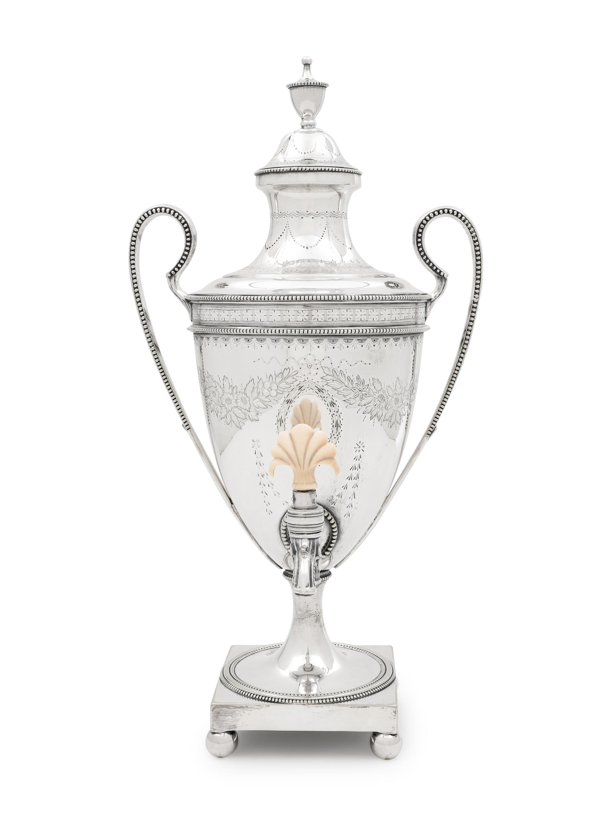 A Georgian Silver-Plate Tea Urn