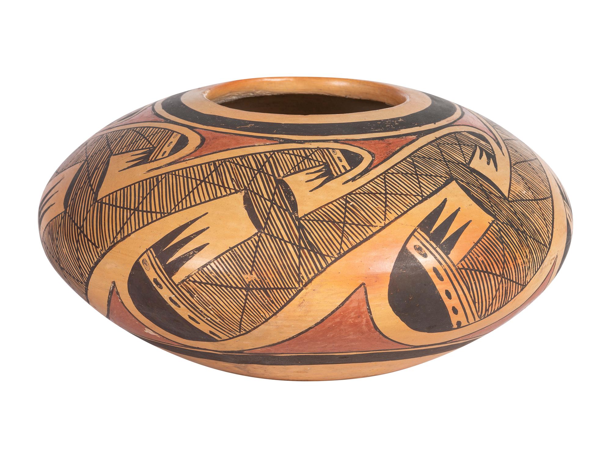 Pottery Bowl, with Migration Pattern