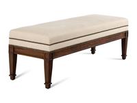 A Contemporary Walnut Bench
