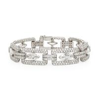 CHARLTON & CO., ART DECO, DIAMOND AND PLATINUM BRACELET