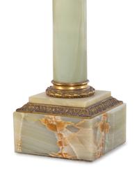 A Continental Gilt Bronze Mounted Onyx Pedestal