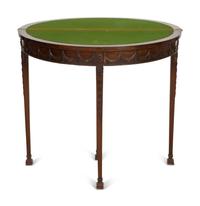 A George III Style Flip-Top Demilune Table