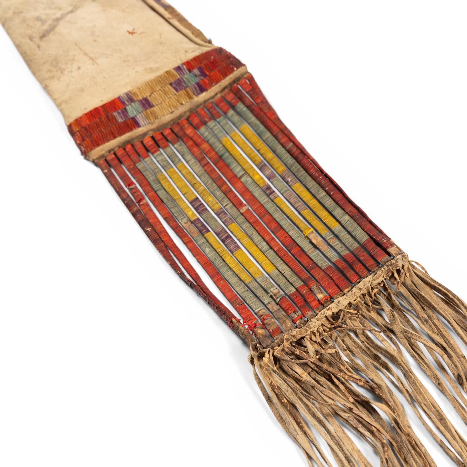 Early Sioux Quilled Tobacco Bag