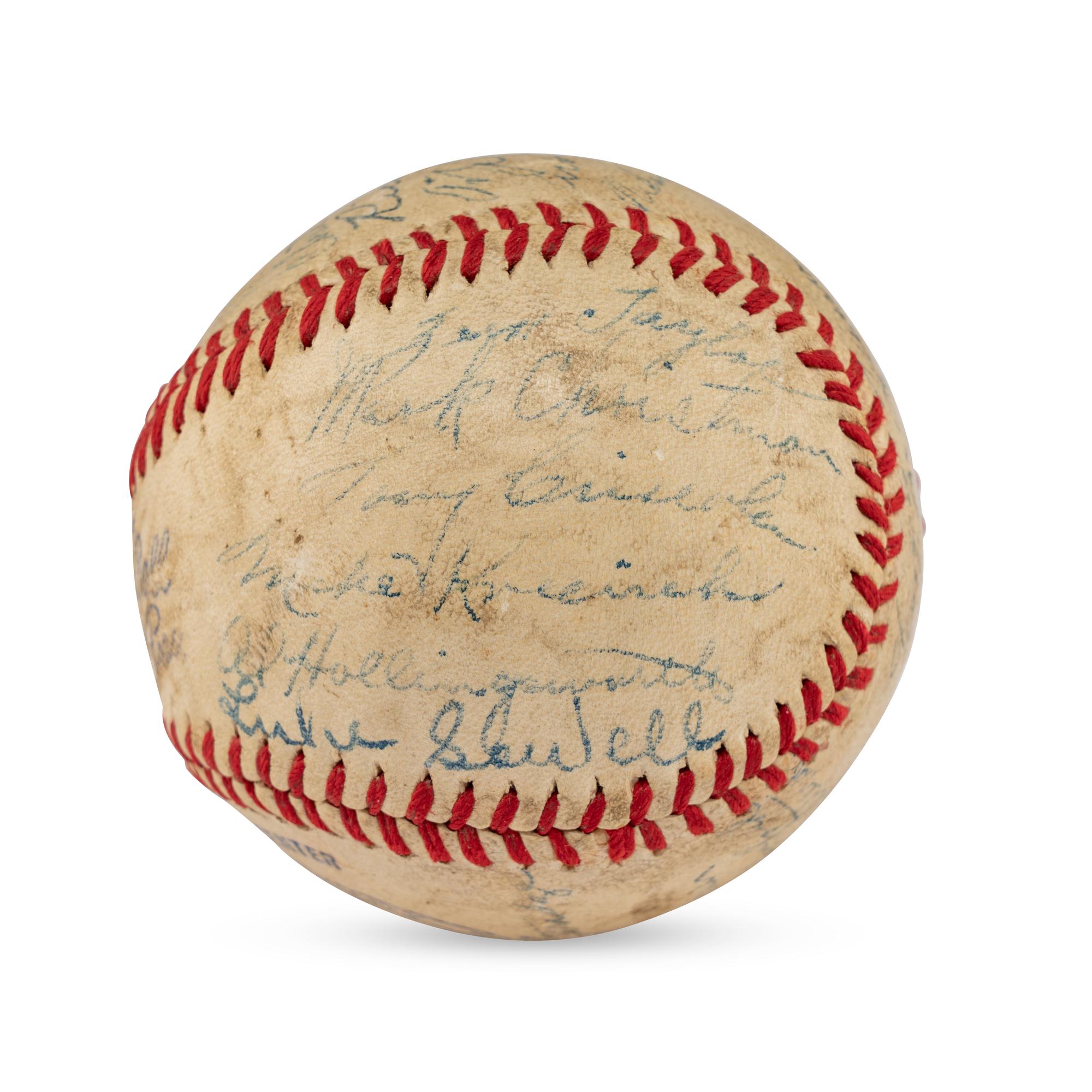 A 1943 St. Louis Browns Team Signed Autograph Baseball