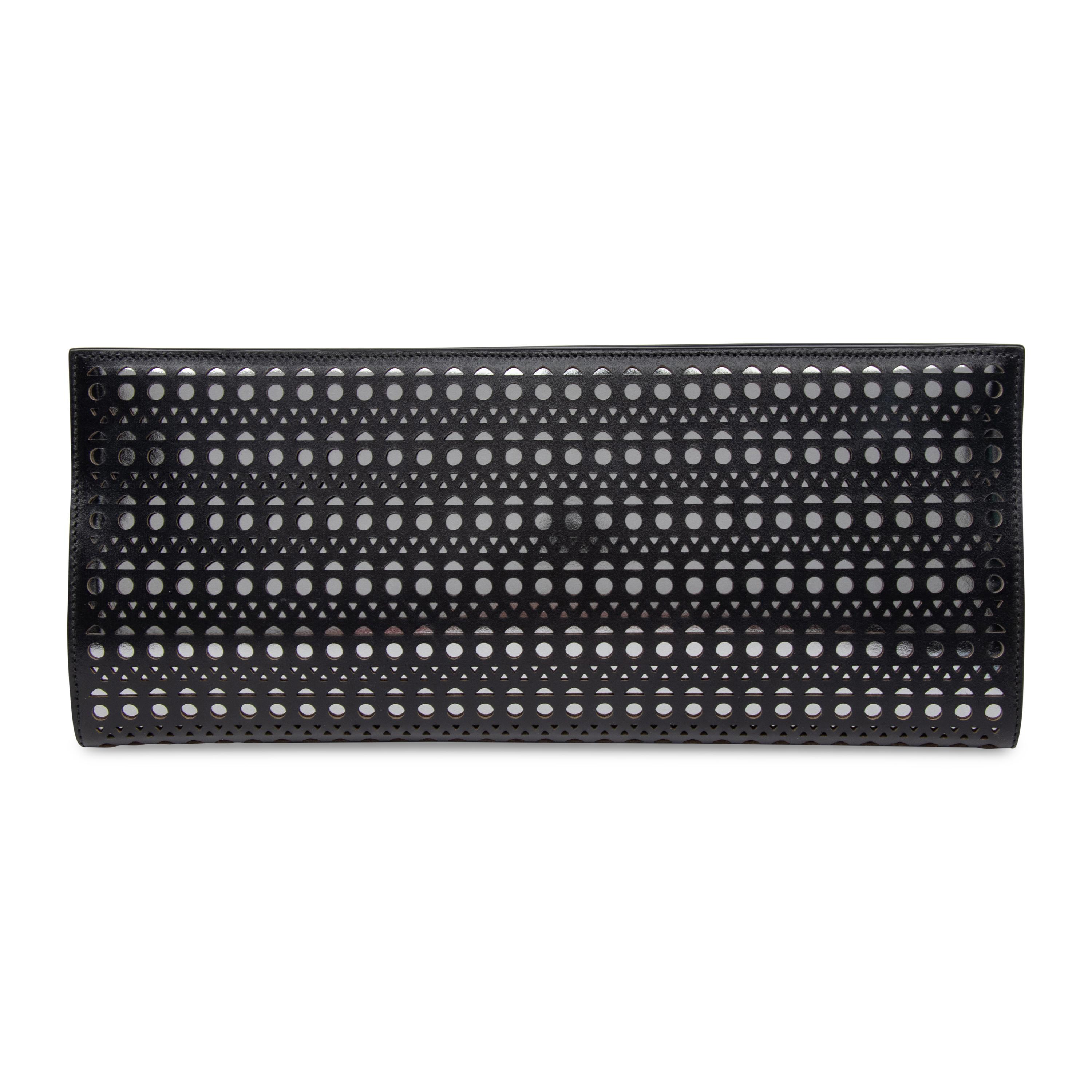 Alaïa, Laser-Cut Leather Clutch