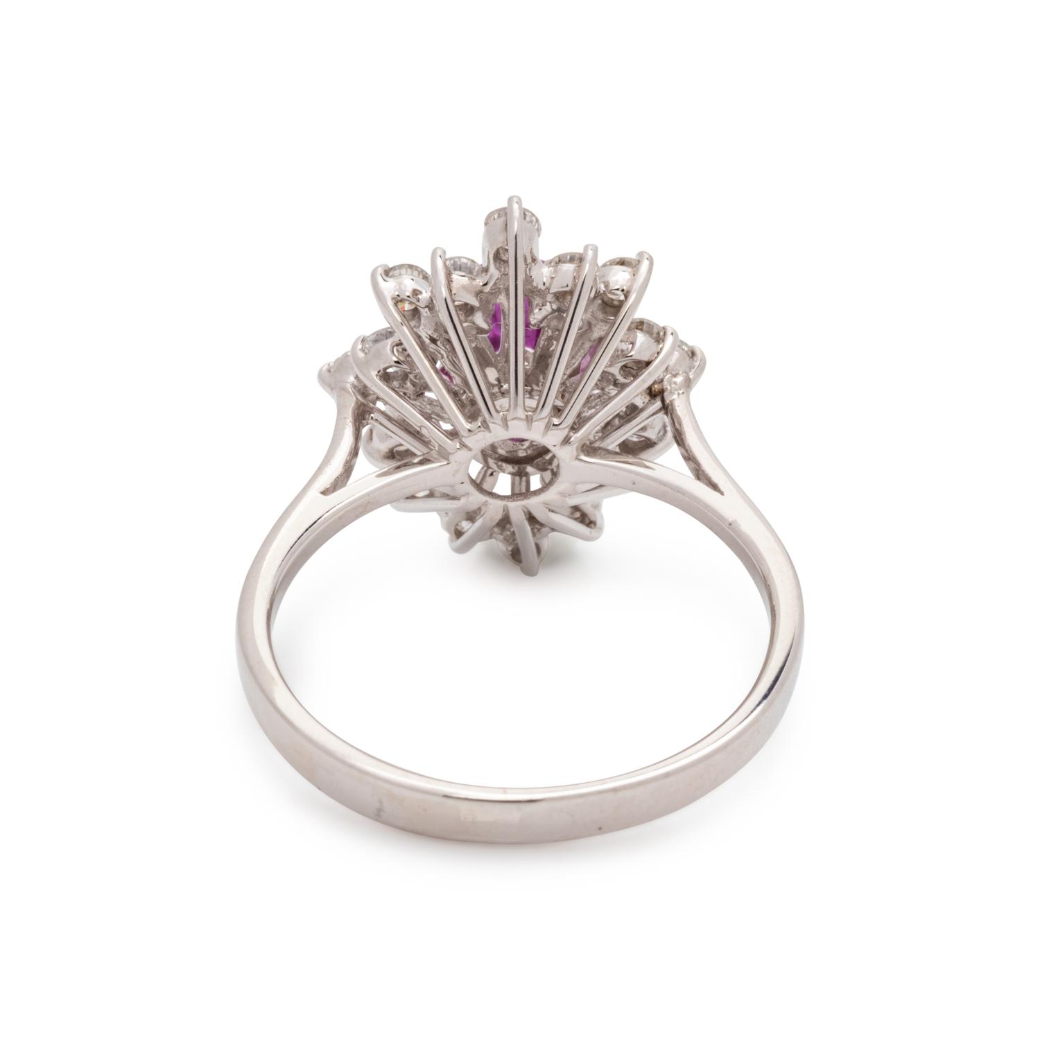 PINK SAPPHIRE AND DIAMOND RING