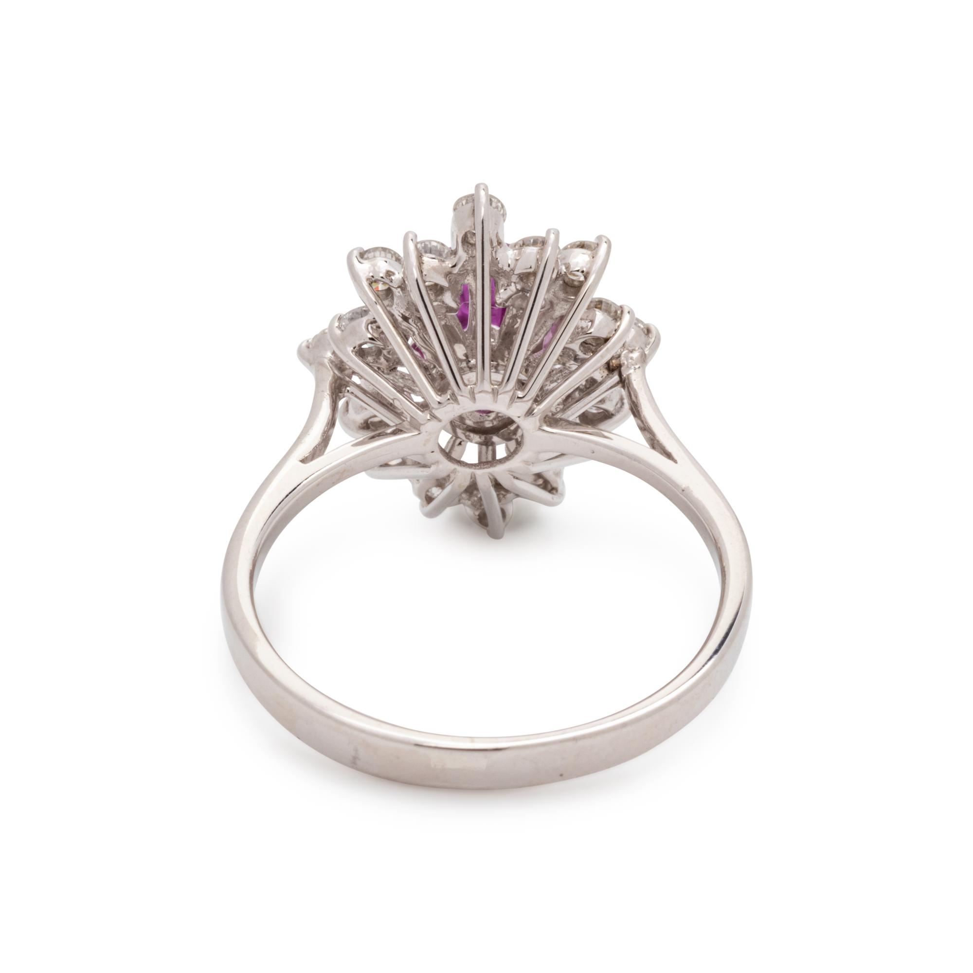 PINK SAPPHIRE AND DIAMOND RING