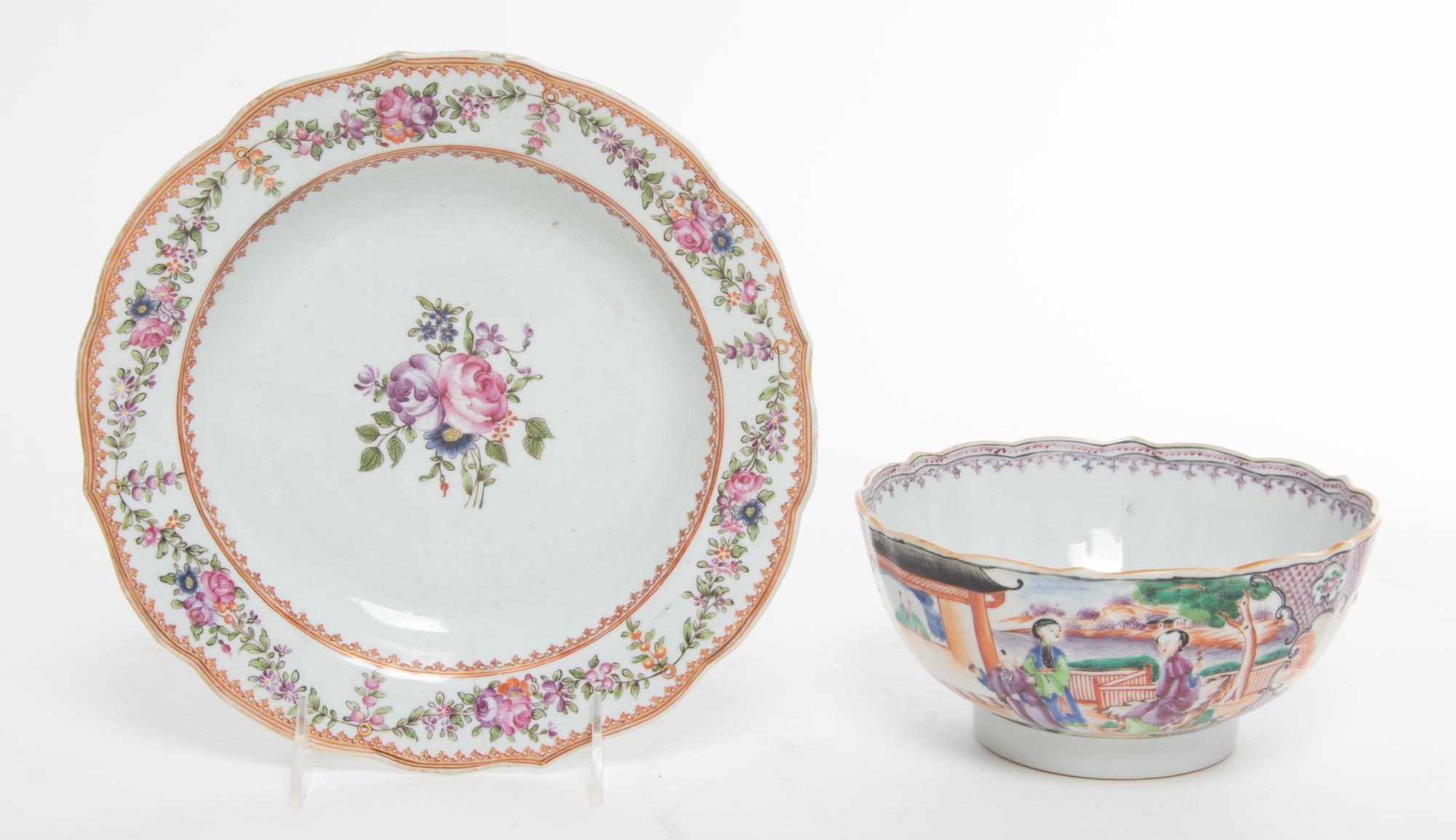 Two Chinese Export Articles Diameter of plate 9 inches. — 19TH CENTURY