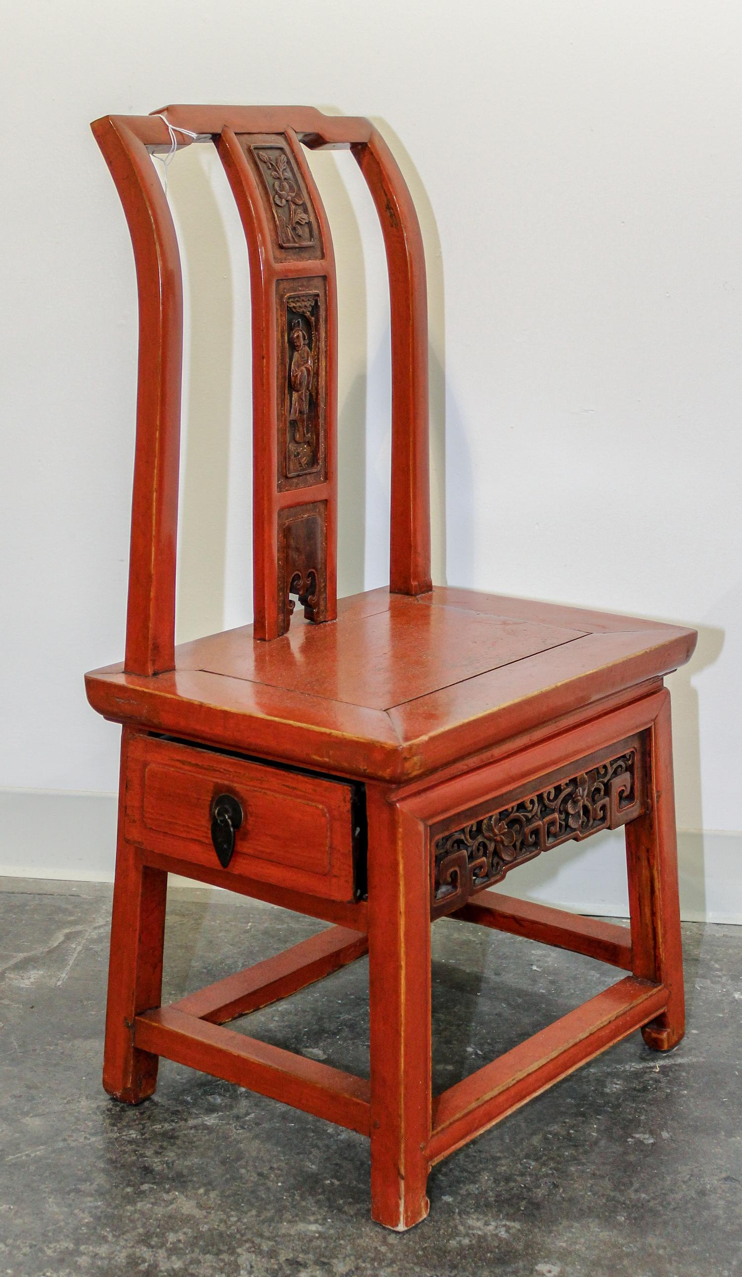A Chinese Lacquered Side Chair Height 33 inches. — LATE 19TH/EARLY 20TH CENTURY
