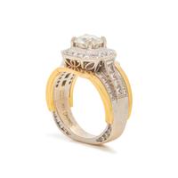 SIMON G., BICOLOR GOLD AND DIAMOND RING