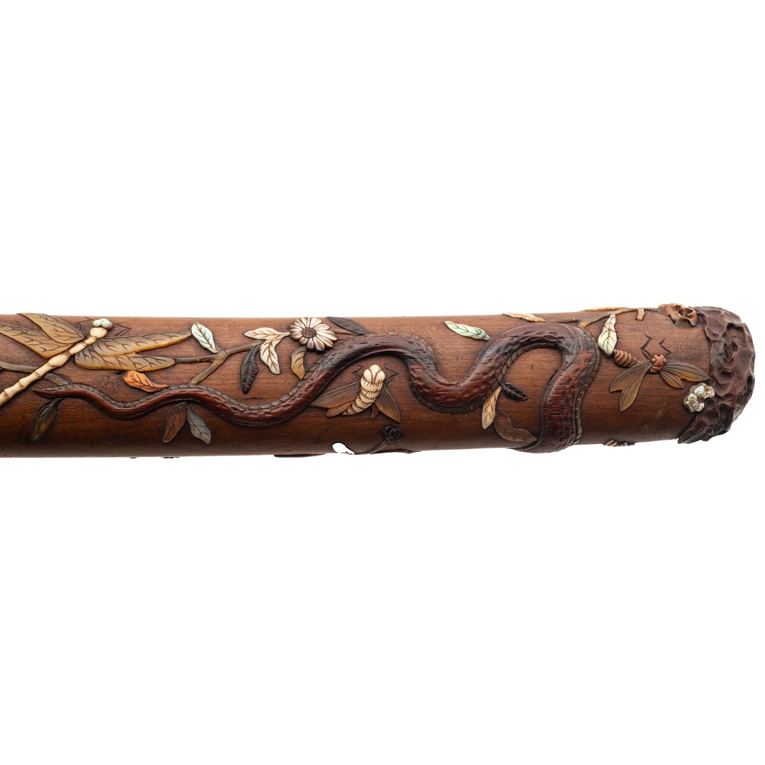 Shibayama Inlaid Wood Tanto Koshirae