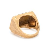 YELLOW GOLD AND TIGER'S EYE RING