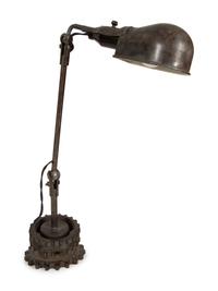 An Iron Gear Base Table Lamp — 21st Century